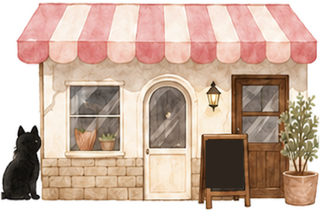 クレープ店 店舗イメージ（イラスト）